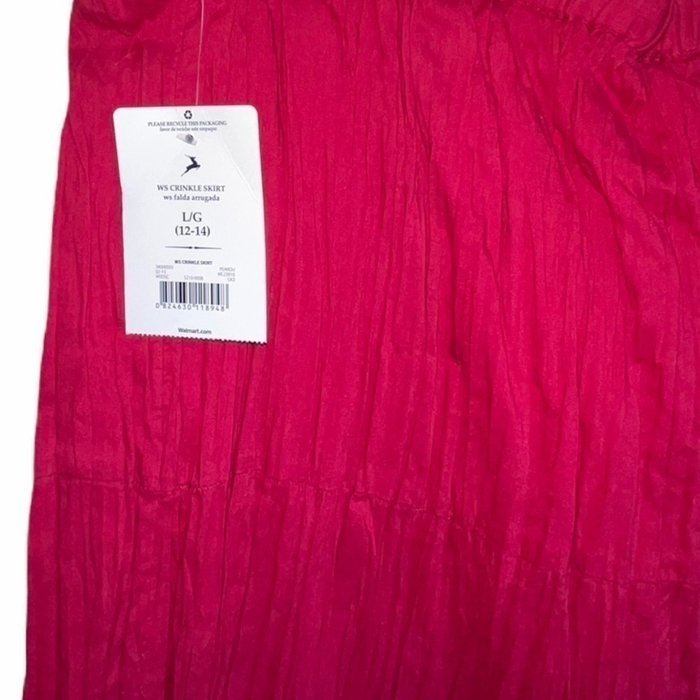 NWT-White Stag Crinkle Burgundy Skirt. Size Large 12-14 - Picture 8 of 8